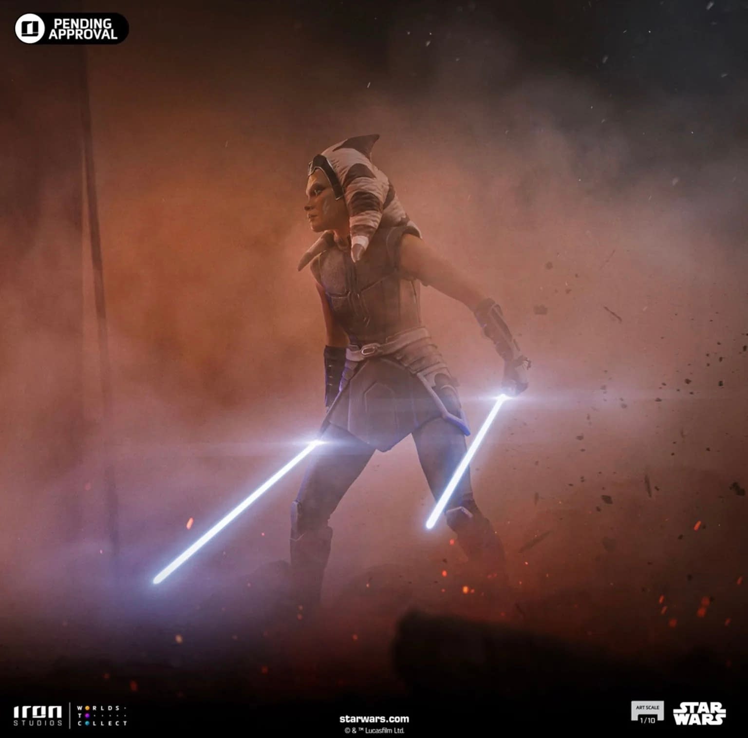 Ahsoka Relives The Clone Wars with Iron Studios New Star Wars Statue 