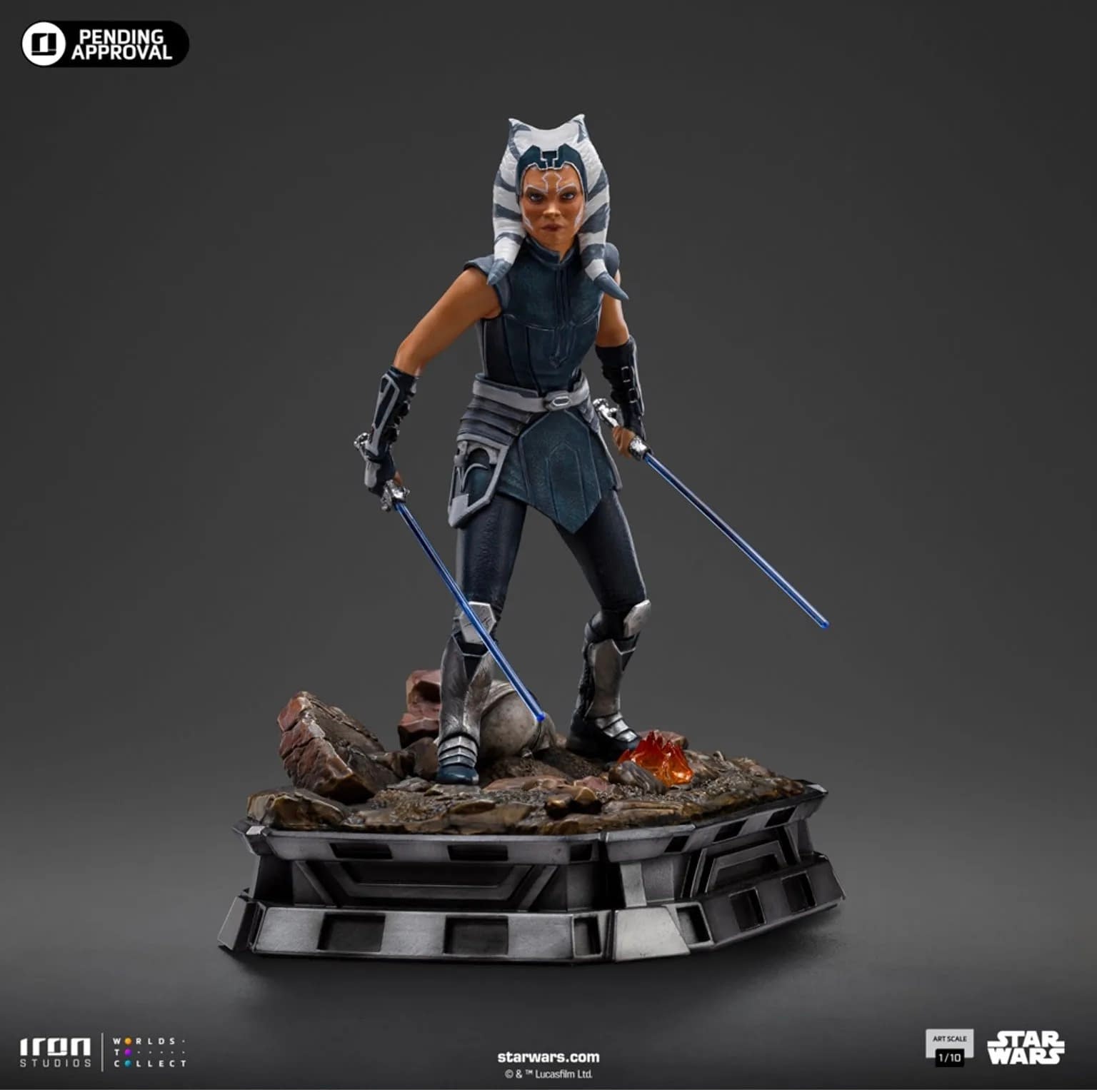 Ahsoka Relives The Clone Wars with Iron Studios New Star Wars Statue 