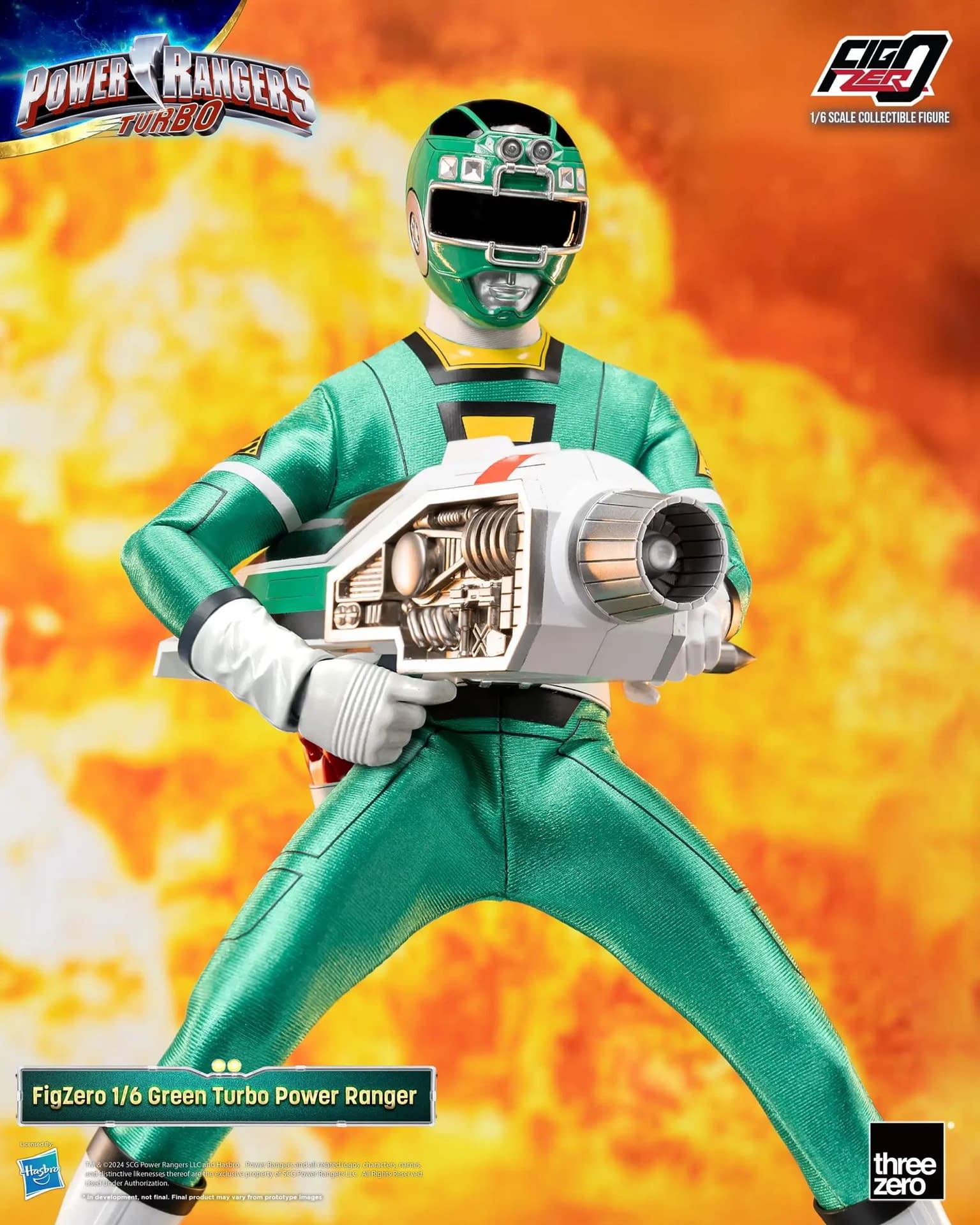 Prepare for the Power Rangers Turbo Green Ranger with threezero 