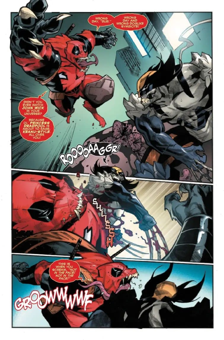 Interior preview page from 75960620986600311 <b>VENOM</b> WAR: <b>DEADPOOL</b> #3 GIUSEPP...