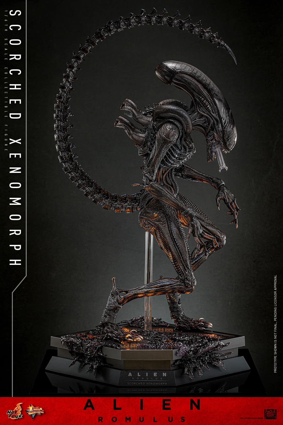 Hot Toys Unveils New Alien: Romulus 1/6 Scale Scorched Xenomorph 
