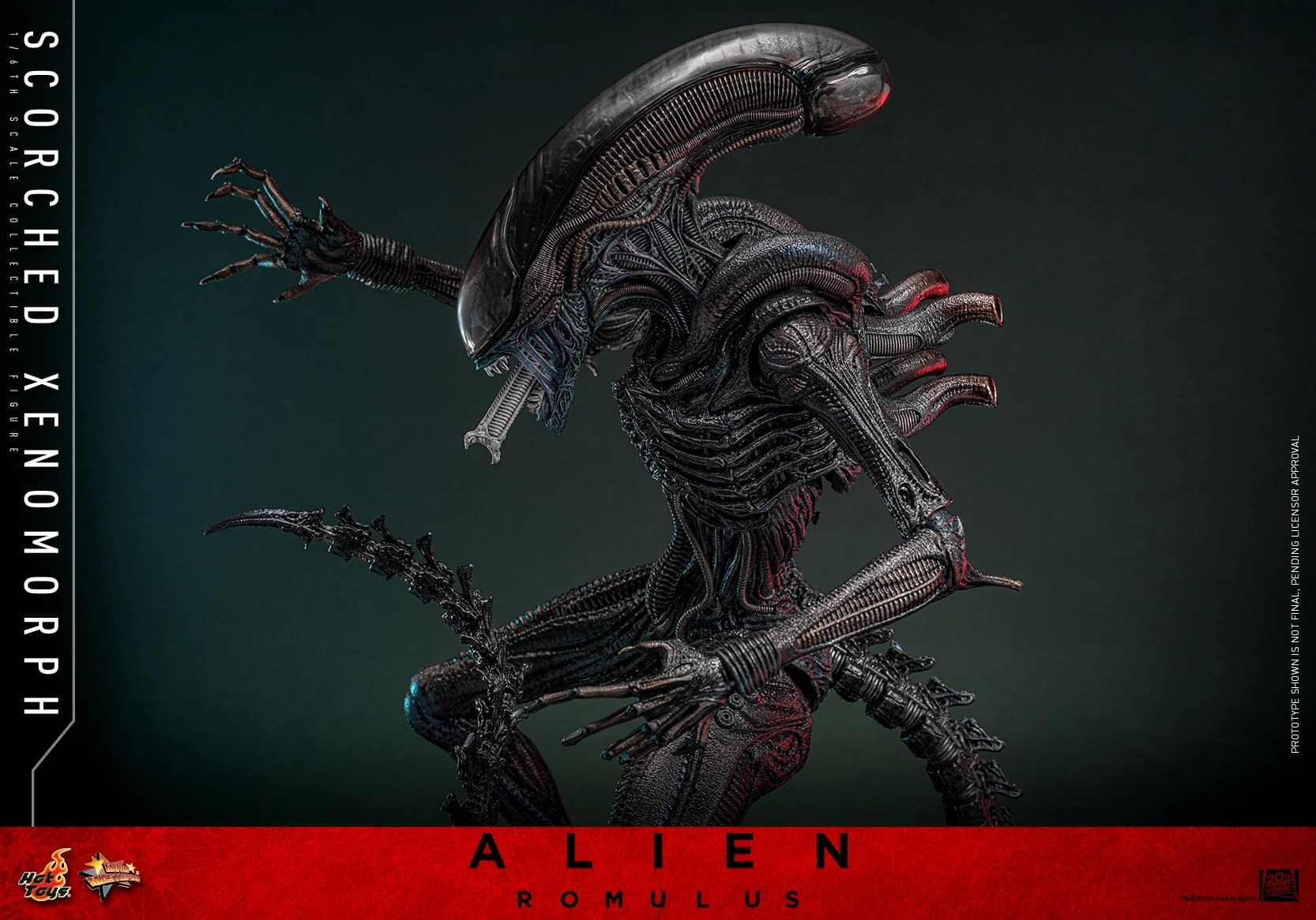 Hot Toys Unveils New Alien: Romulus 1/6 Scale Scorched Xenomorph 