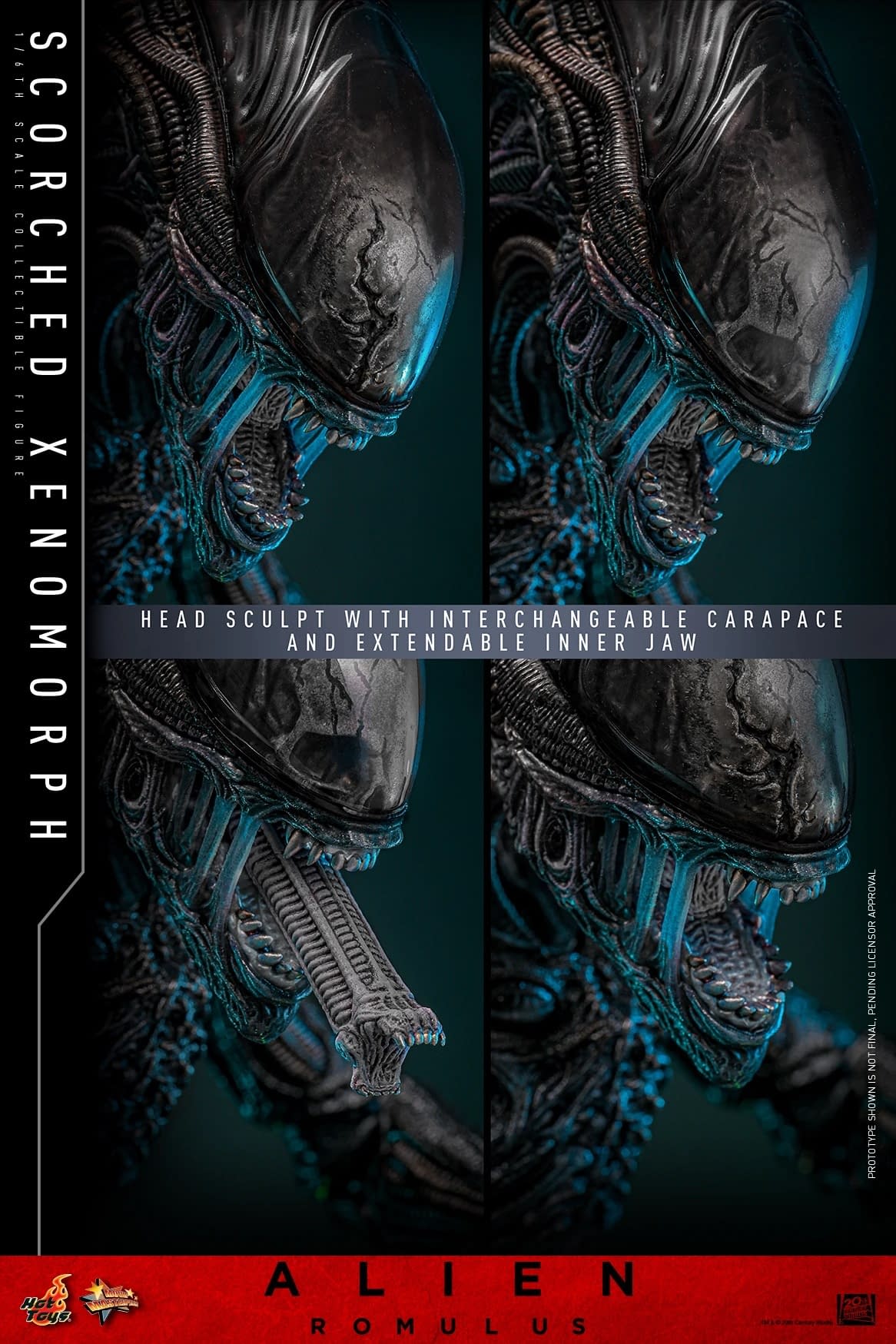 Hot Toys Unveils New Alien: Romulus 1/6 Scale Scorched Xenomorph 