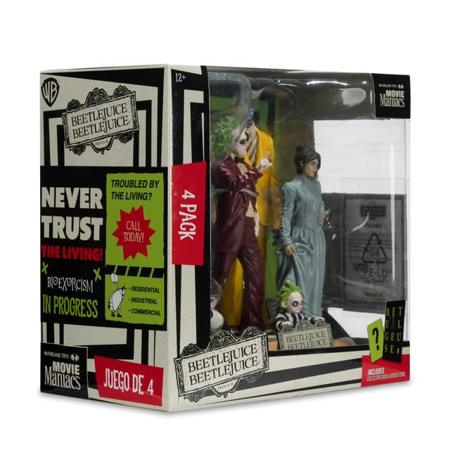 McFarlane Announces New Beetlejuice Beetlejuice Movie Maniacs 4-Pack