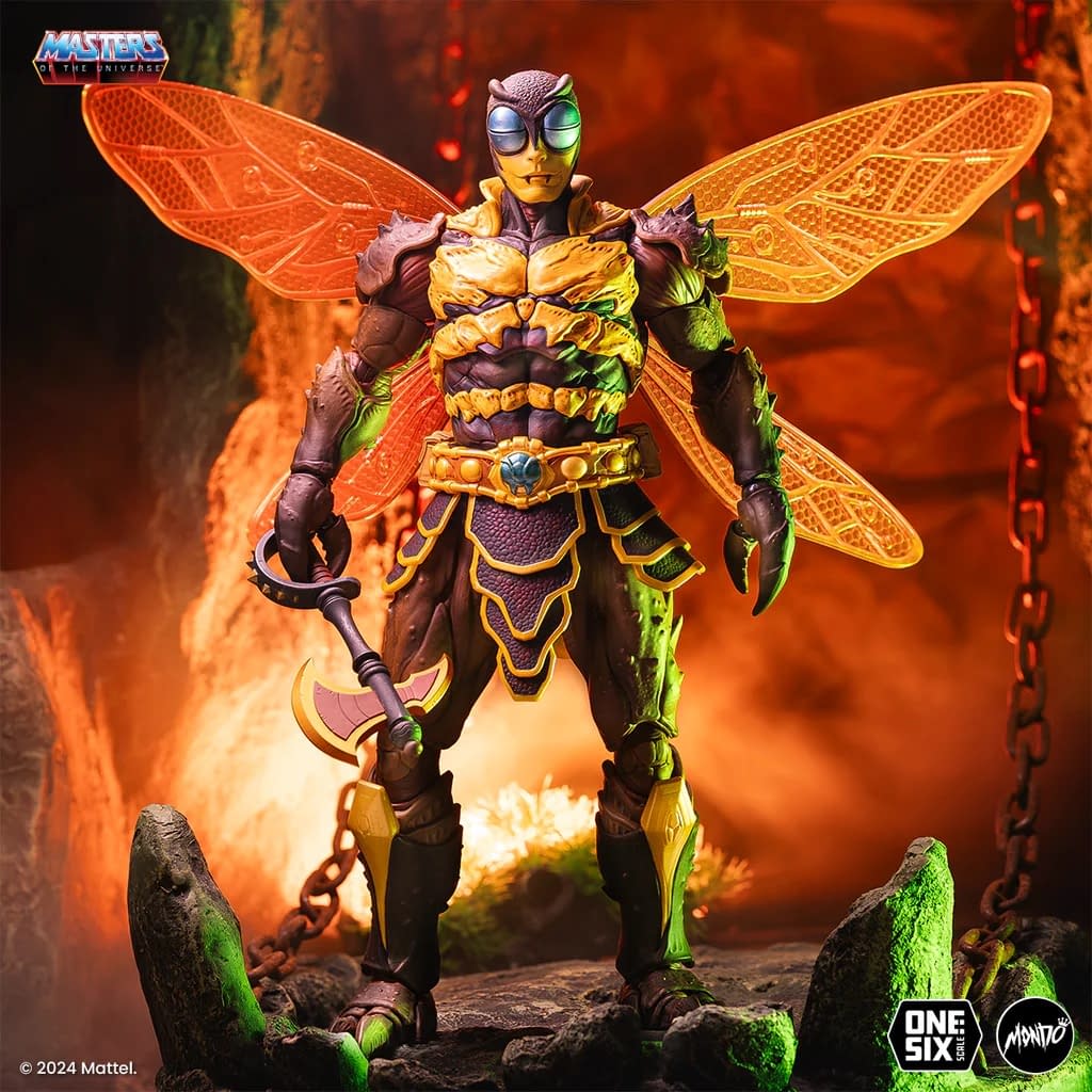 Mondo Debuts Timed Edition Masters of the Universe Buzz-Off Figure
