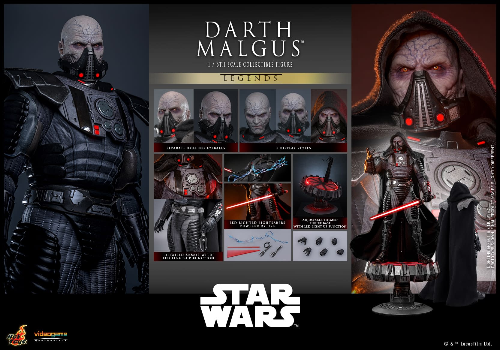 Hot Toys Debuts Star Wars: The Old Republic 1/6 Darth Malgus Figure