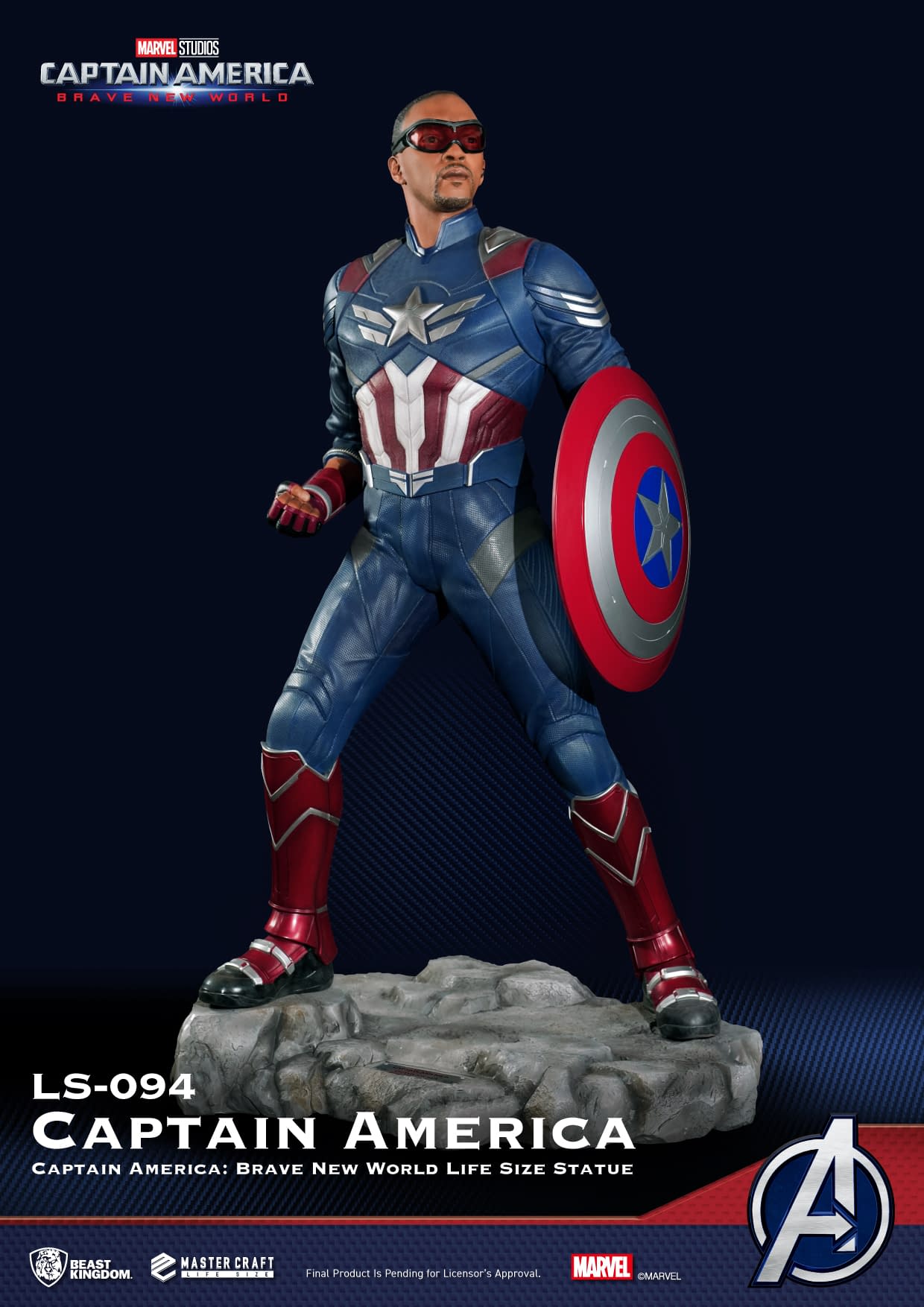 Beast Kingdom Reveals Life-Size Sam Wilson Captain America Statue