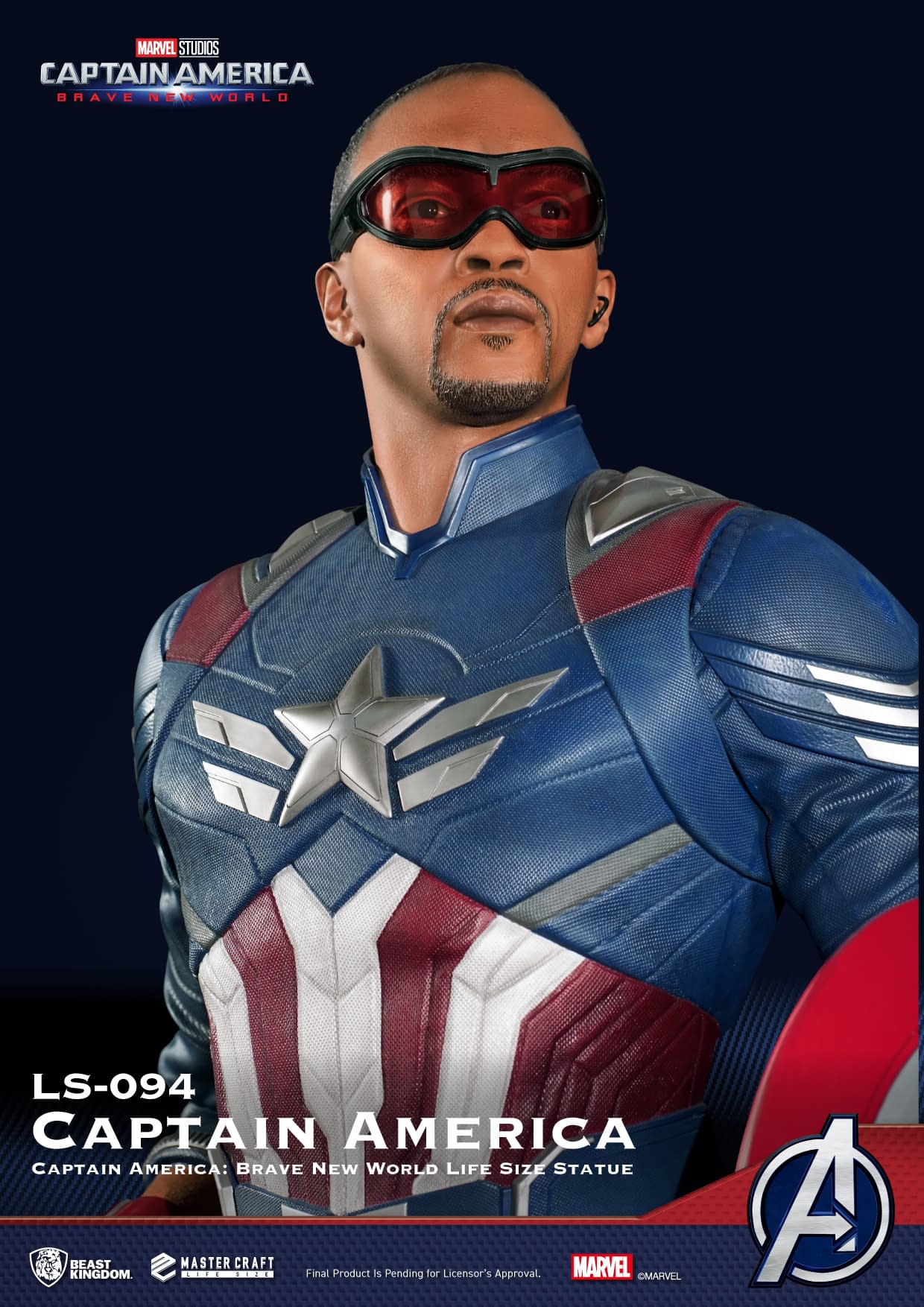 Beast Kingdom Reveals Life-Size Sam Wilson Captain America Statue