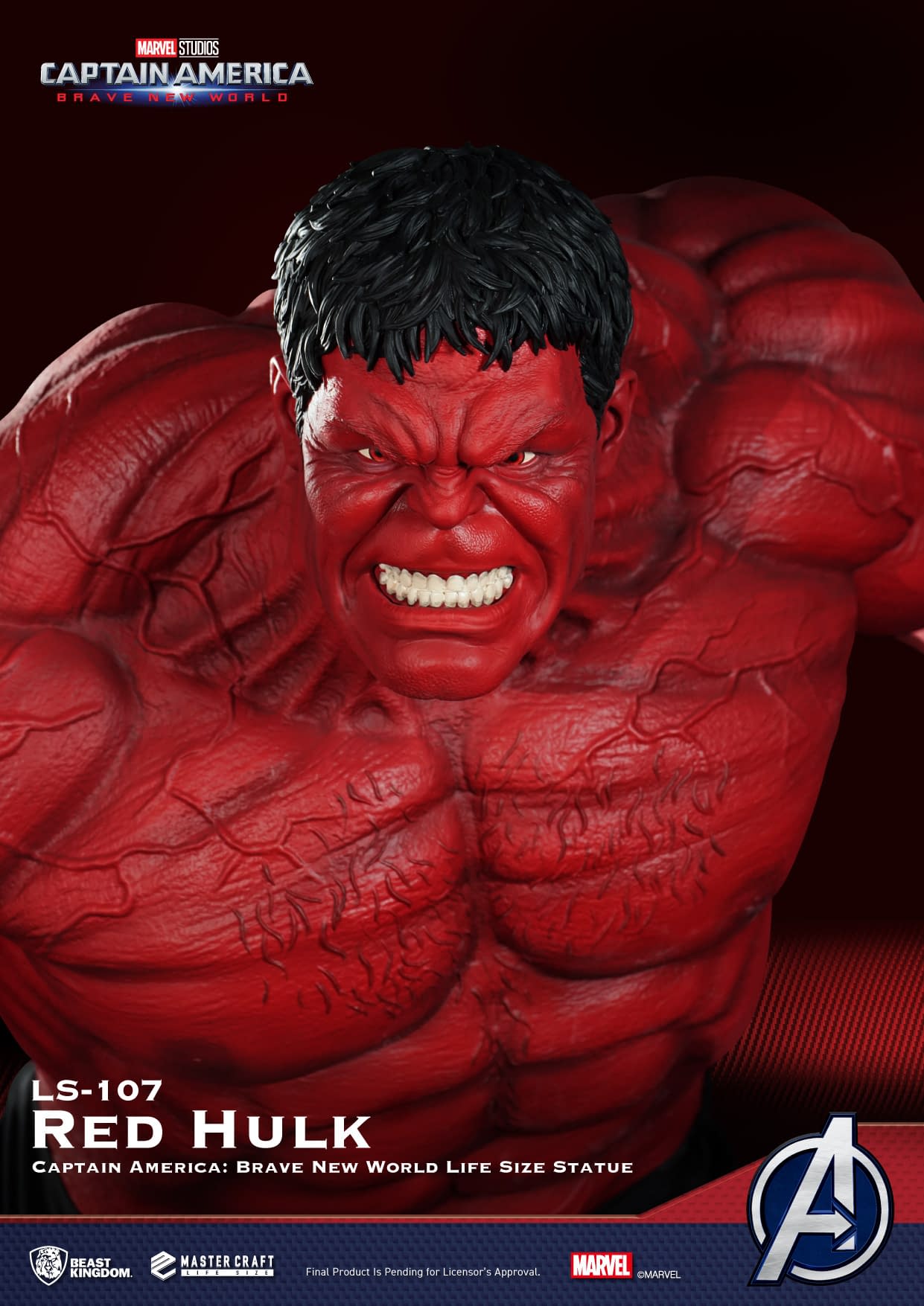 Life-Size $22,000 Red Hulk Statue Up for Purchase from Beast Kingdom 