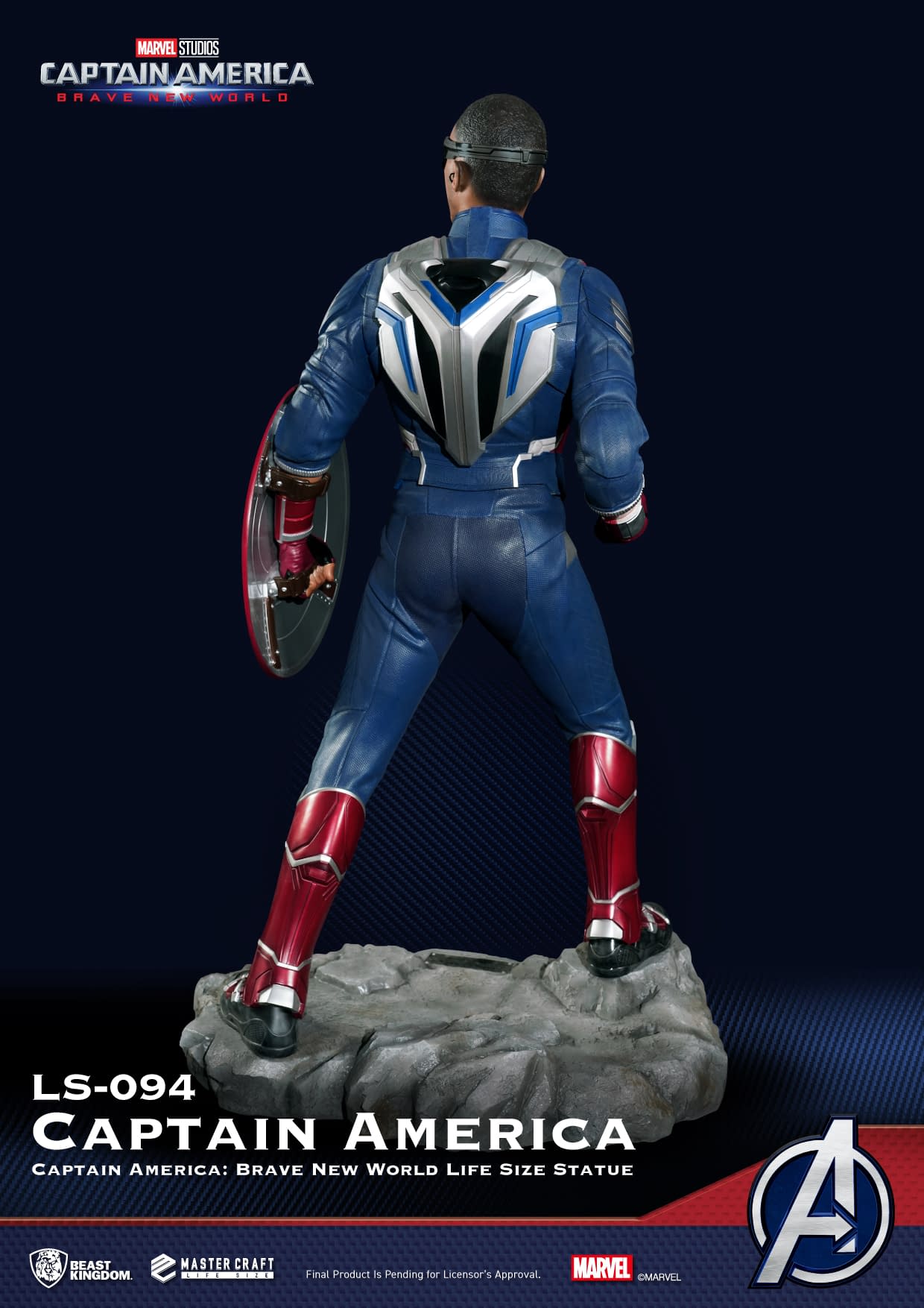 Beast Kingdom Reveals Life-Size Sam Wilson Captain America Statue