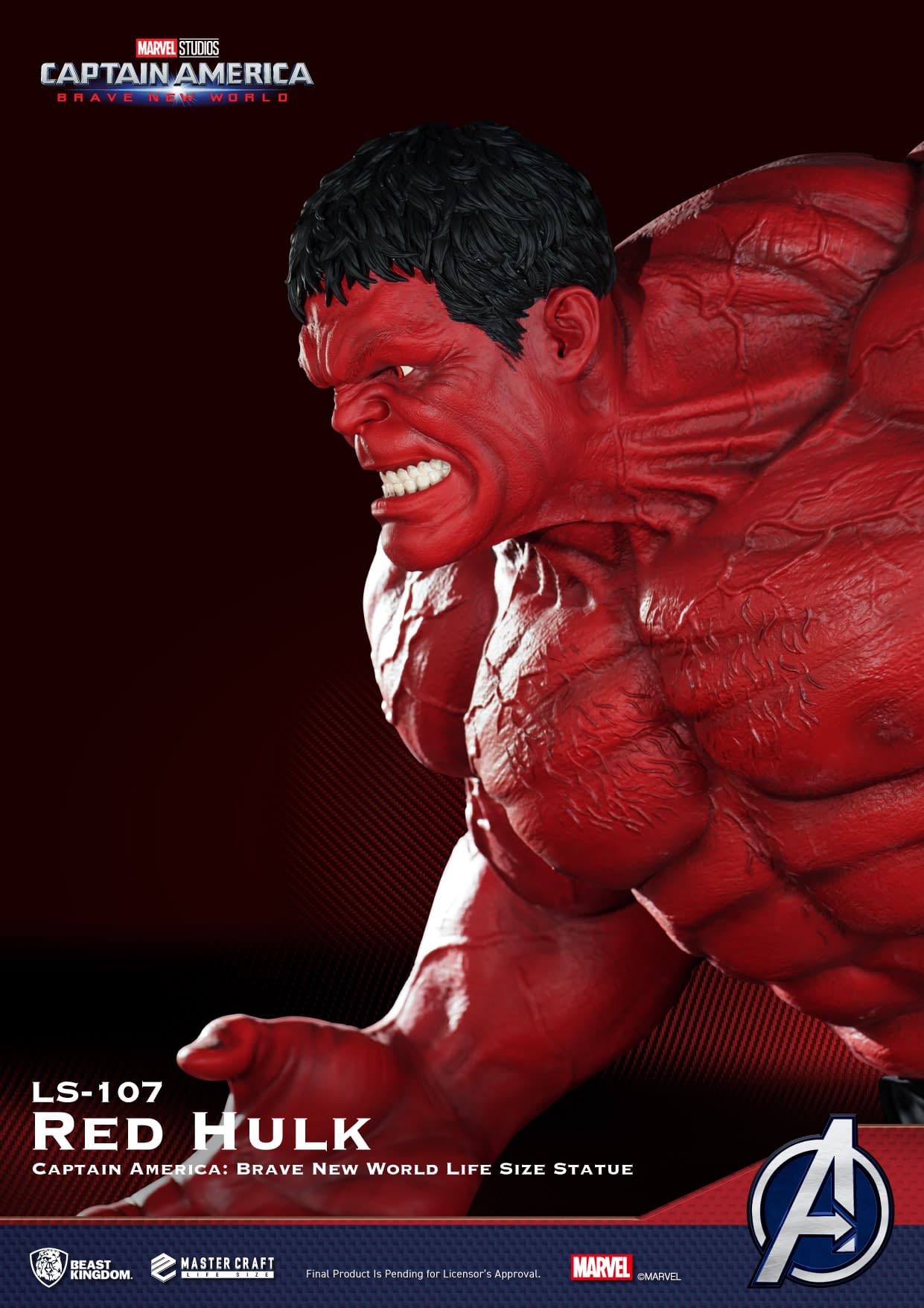 Life-Size $22,000 Red Hulk Statue Up for Purchase from Beast Kingdom 