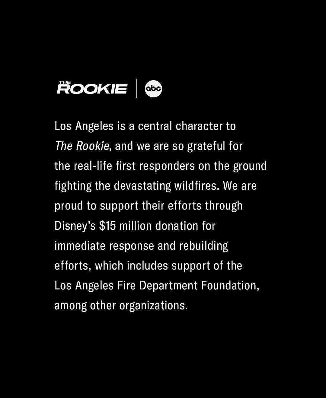 The Rookie Post Honors Los Angeles, CA Wildfires First Responders