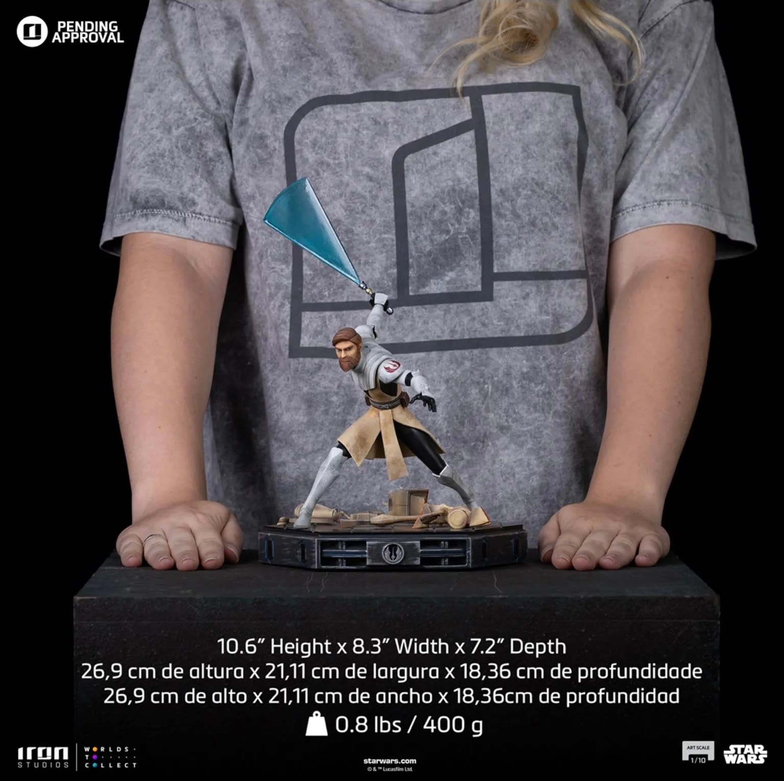 New Star Wars: The Clone Wars Obi-Wan Statue Arrives from Iron Studios