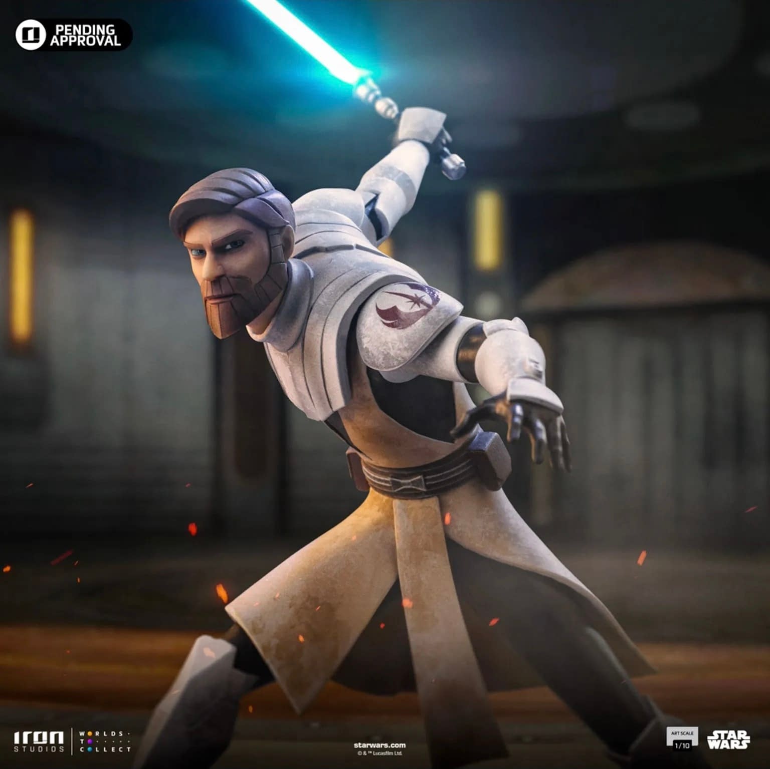 New Star Wars: The Clone Wars Obi-Wan Statue Arrives from Iron Studios