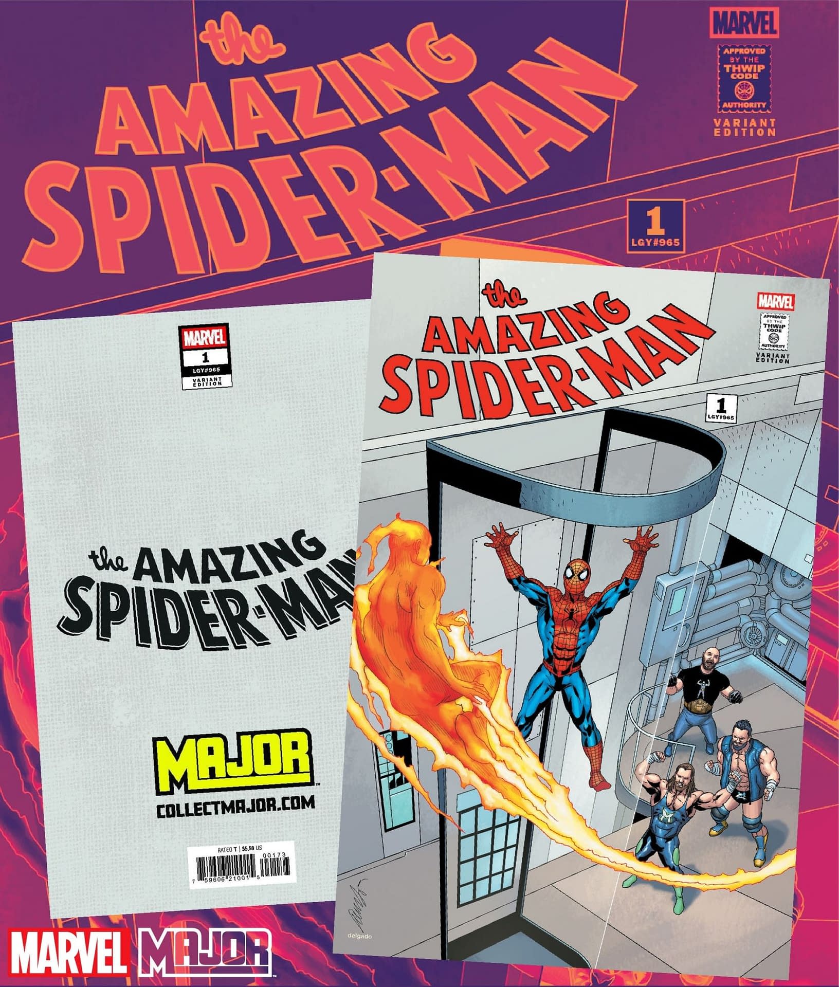 Wrestlers Matt Cardona & Brian Myers On Amazing Spider-Man #1 Cover