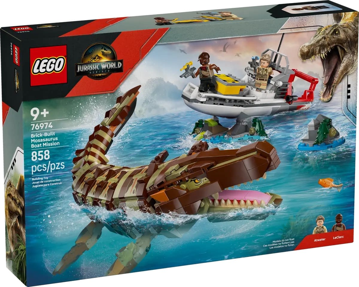 New LEGO Jurassic World Rebirth Brick-Built Mosasaurus Arrives