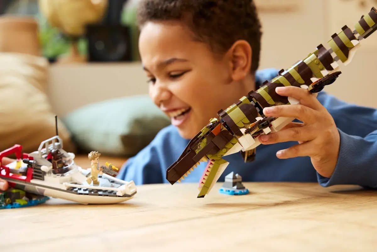 New LEGO Jurassic World Rebirth Brick-Built Mosasaurus Arrives