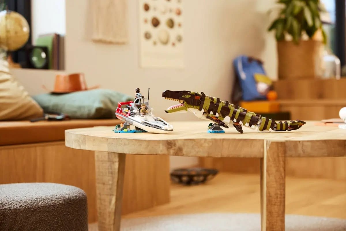 New LEGO Jurassic World Rebirth Brick-Built Mosasaurus Arrives