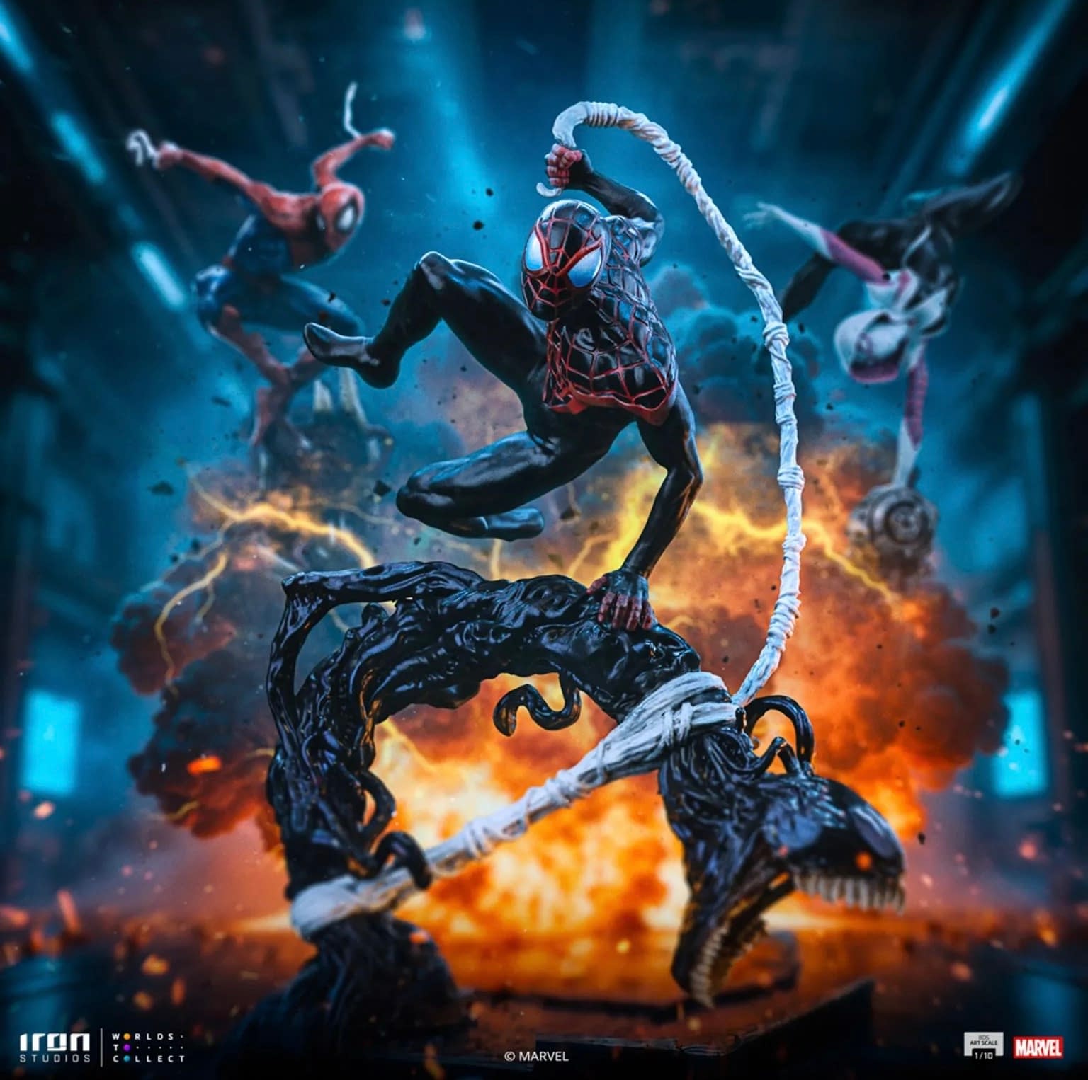 Miles Morales Joins Iron Studios Spider-Man vs Villains Diorama