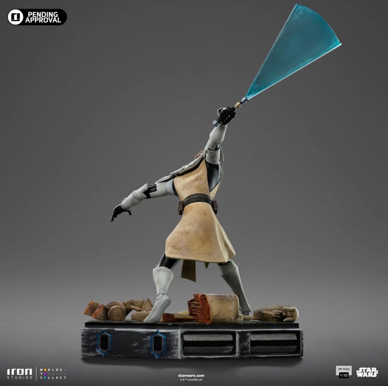 New Star Wars: The Clone Wars Obi-Wan Statue Arrives from Iron Studios