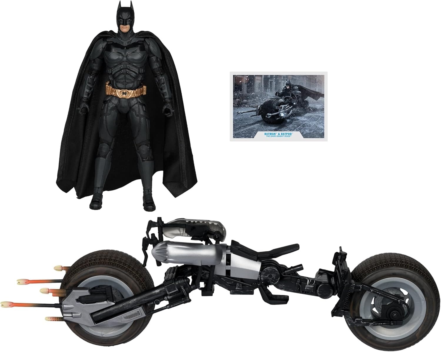 The Dark Knight Rises Batpod and Batman Arrives from McFarlane 