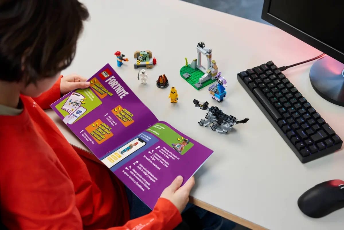 Step into LEGO Fortnite with the New Peely & Sparkplug's Camp Set
