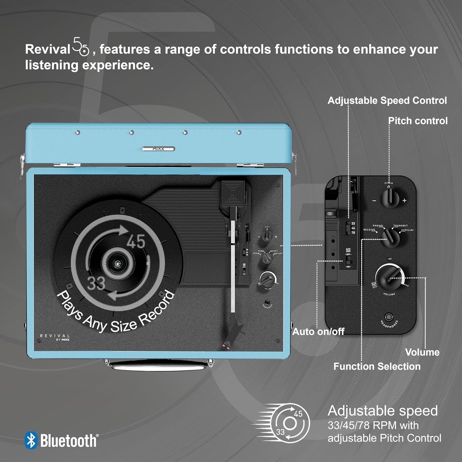 MIXX Revival 65 Vinyl Record Player Keeps Music History Alive 