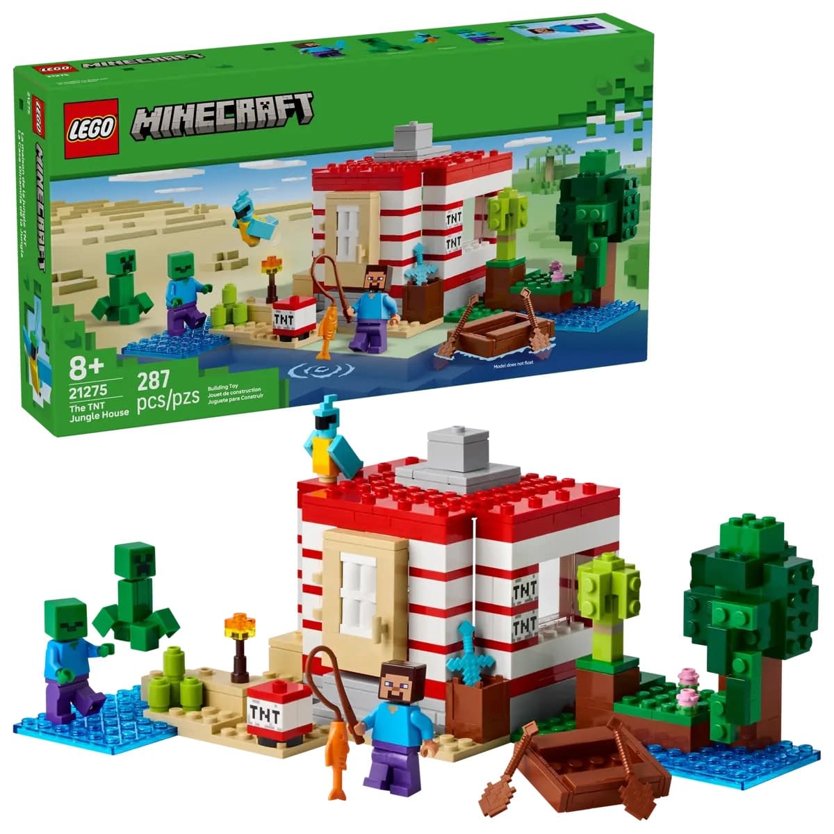 Build Your Own TNT Jungle House with LEGO Minecraft 