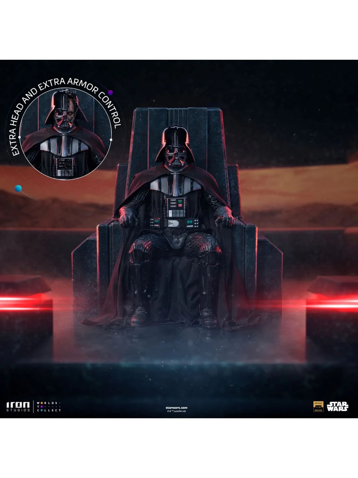 Darth Vader Sits Upon his Throne with New Star Wars 1/10 Statue