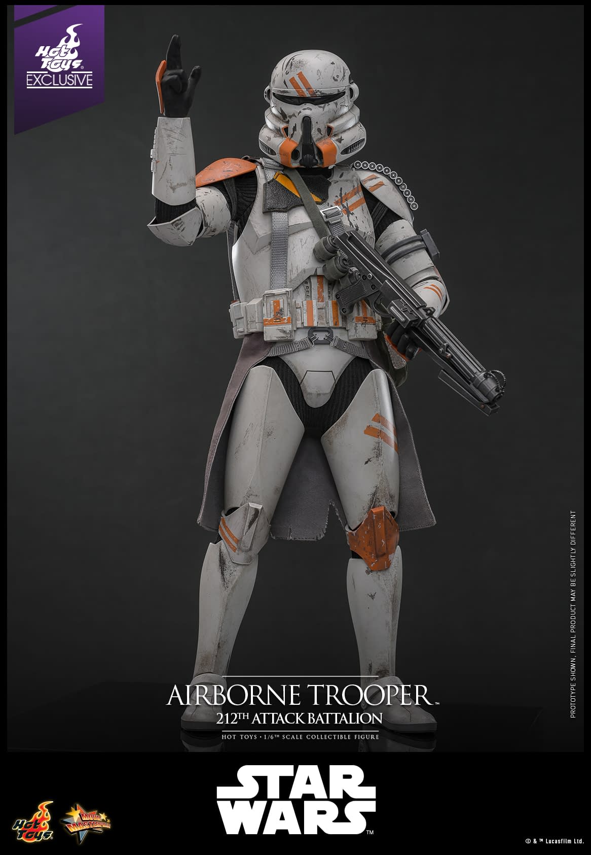 Hot Toys Deploys Star Wars 212th Battalion Airborne Trooper Figure 
