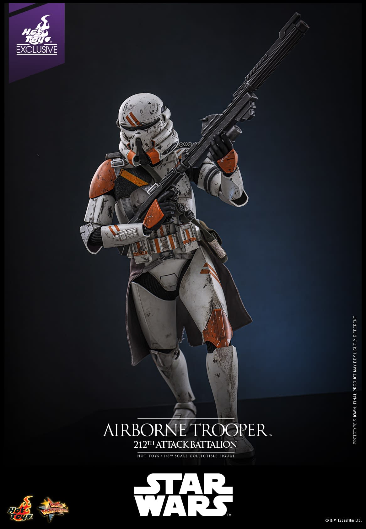 Hot Toys Deploys Star Wars 212th Battalion Airborne Trooper Figure 