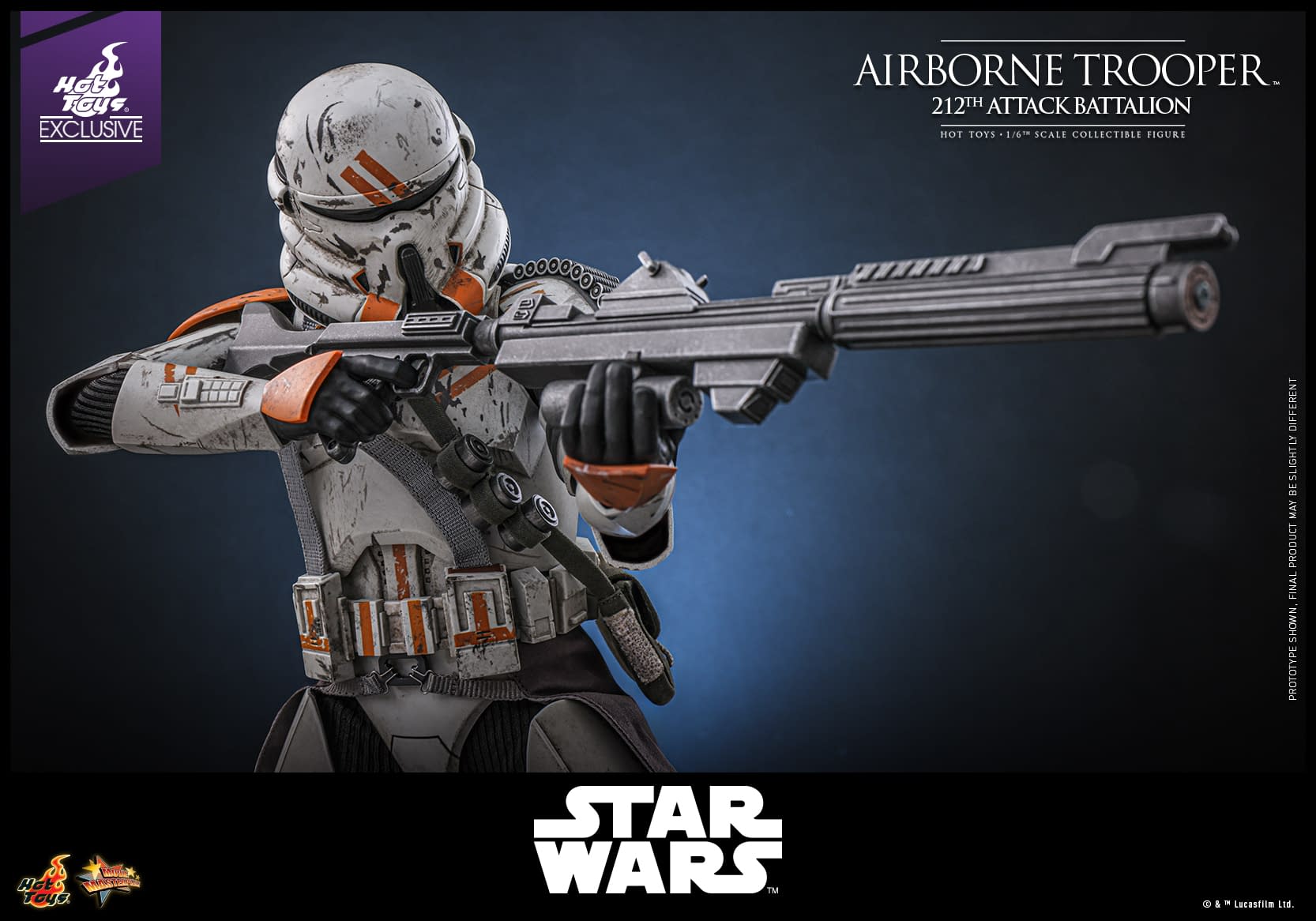 Hot Toys Deploys Star Wars 212th Battalion Airborne Trooper Figure 