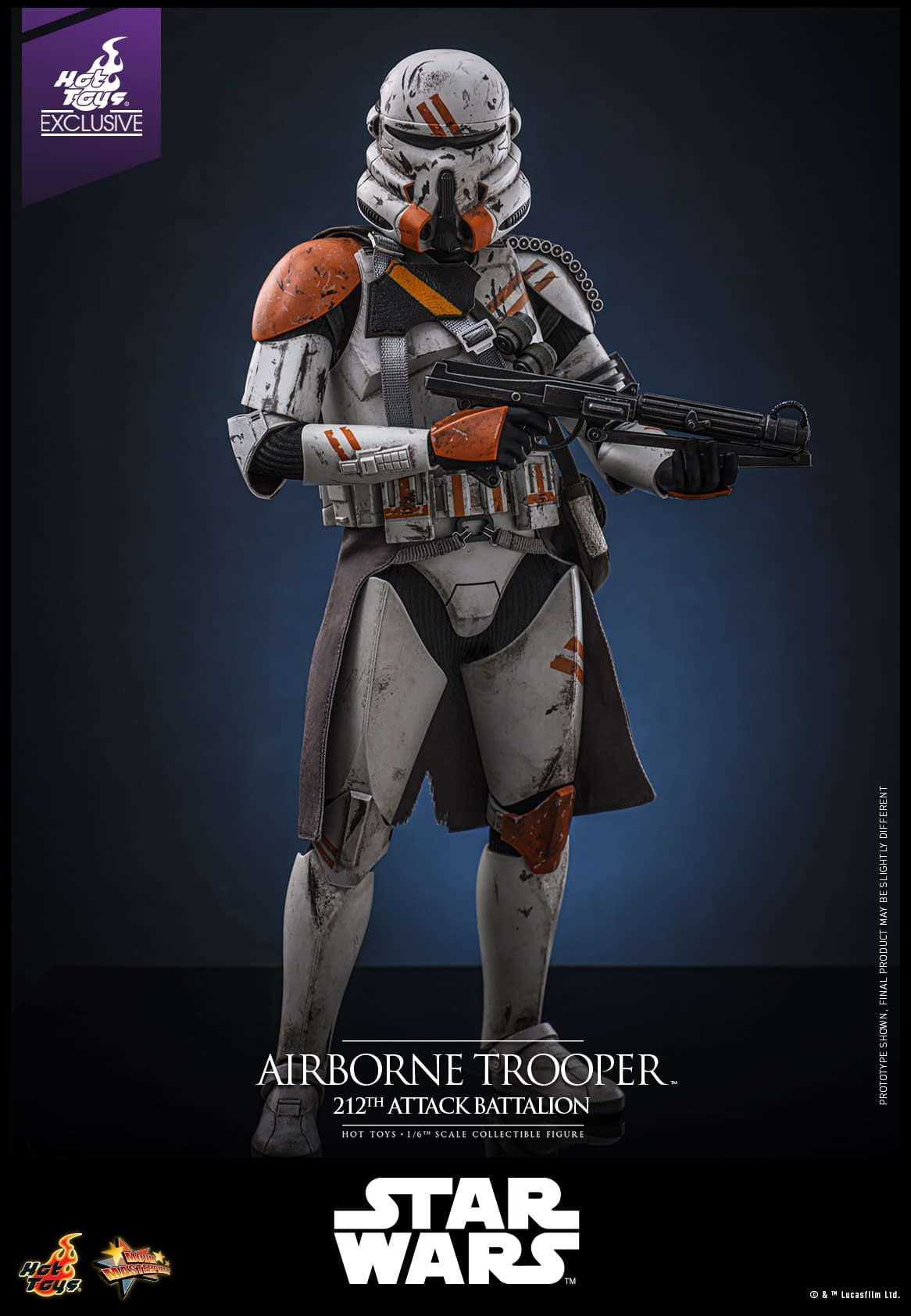 Hot Toys Deploys Star Wars 212th Battalion Airborne Trooper Figure 