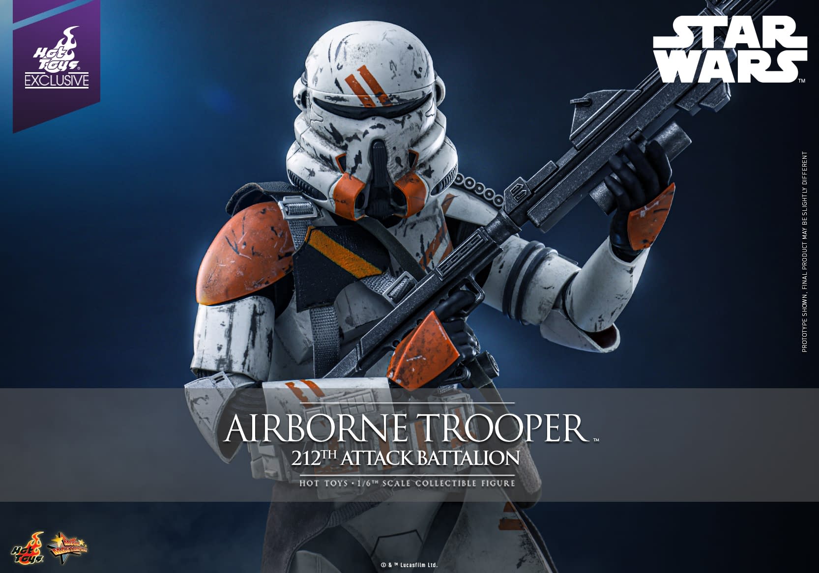 Hot Toys Deploys Star Wars 212th Battalion Airborne Trooper Figure 