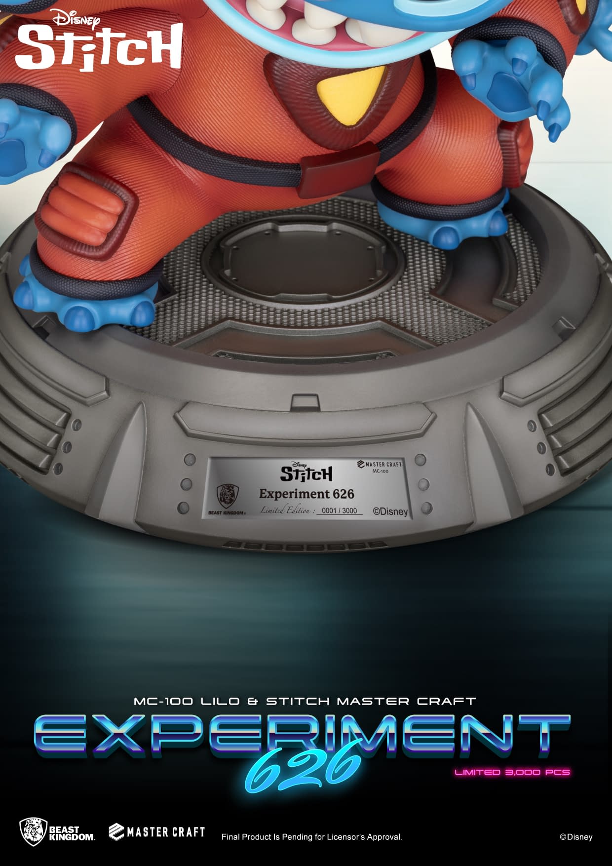 Beast Kingdom Reveals Lilo & Stitch Experiment 626 Master Craft Statue