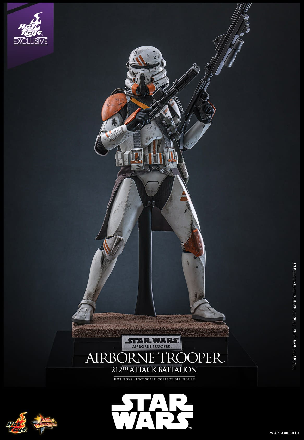 Hot Toys Deploys Star Wars 212th Battalion Airborne Trooper Figure 