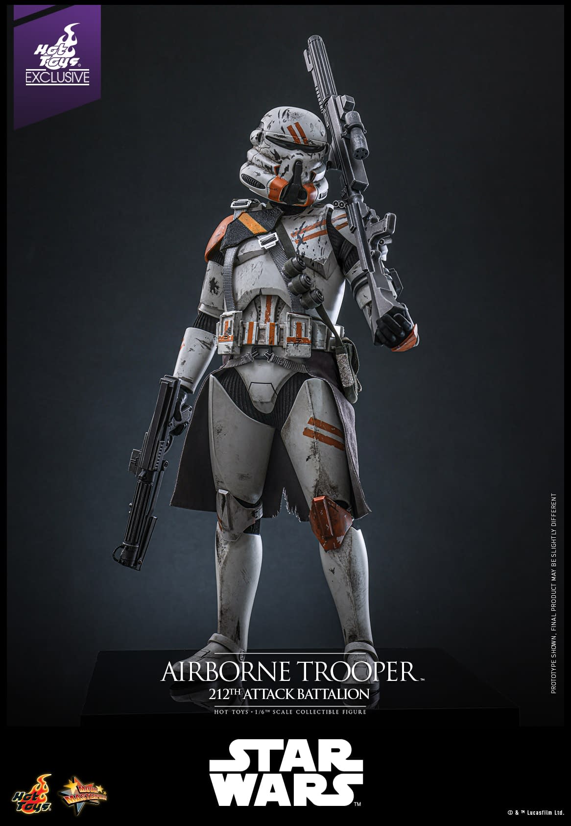 Hot Toys Deploys Star Wars 212th Battalion Airborne Trooper Figure 