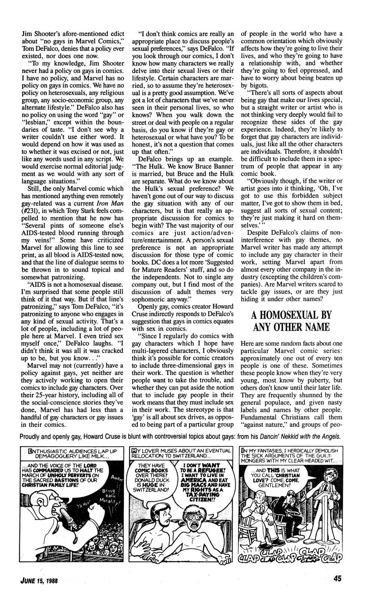 Jim Shooter And His Rule About Gay People