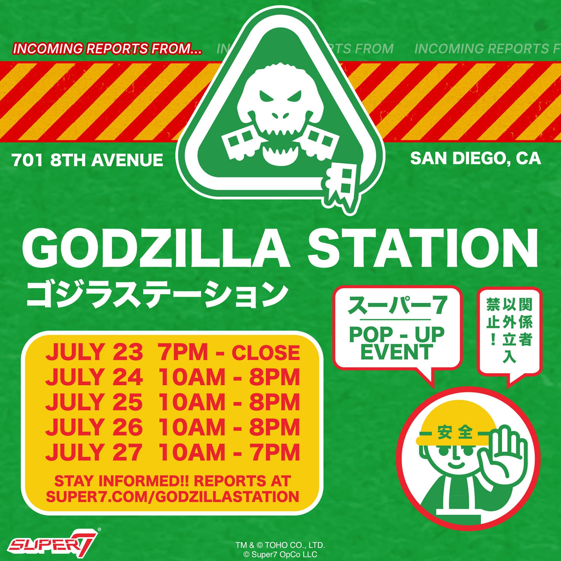 Super7 Unveils Godzilla Station Pop-Up Event for SDCC 2025