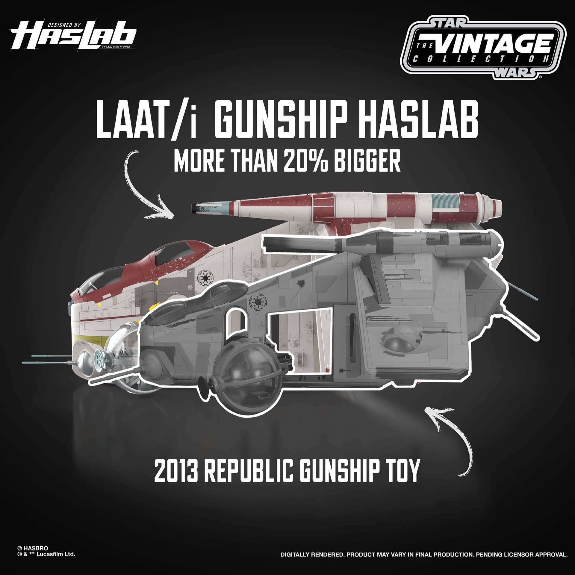 Star Wars: The Vintage Collection Republic Gunship HasLab Revealed