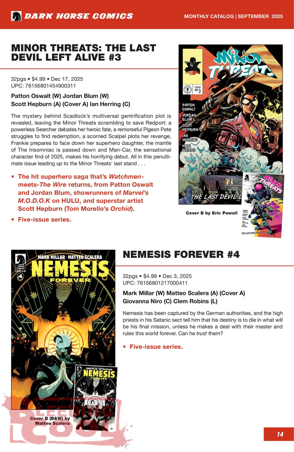 Dark Horse Comics December 2025 Full Solicits