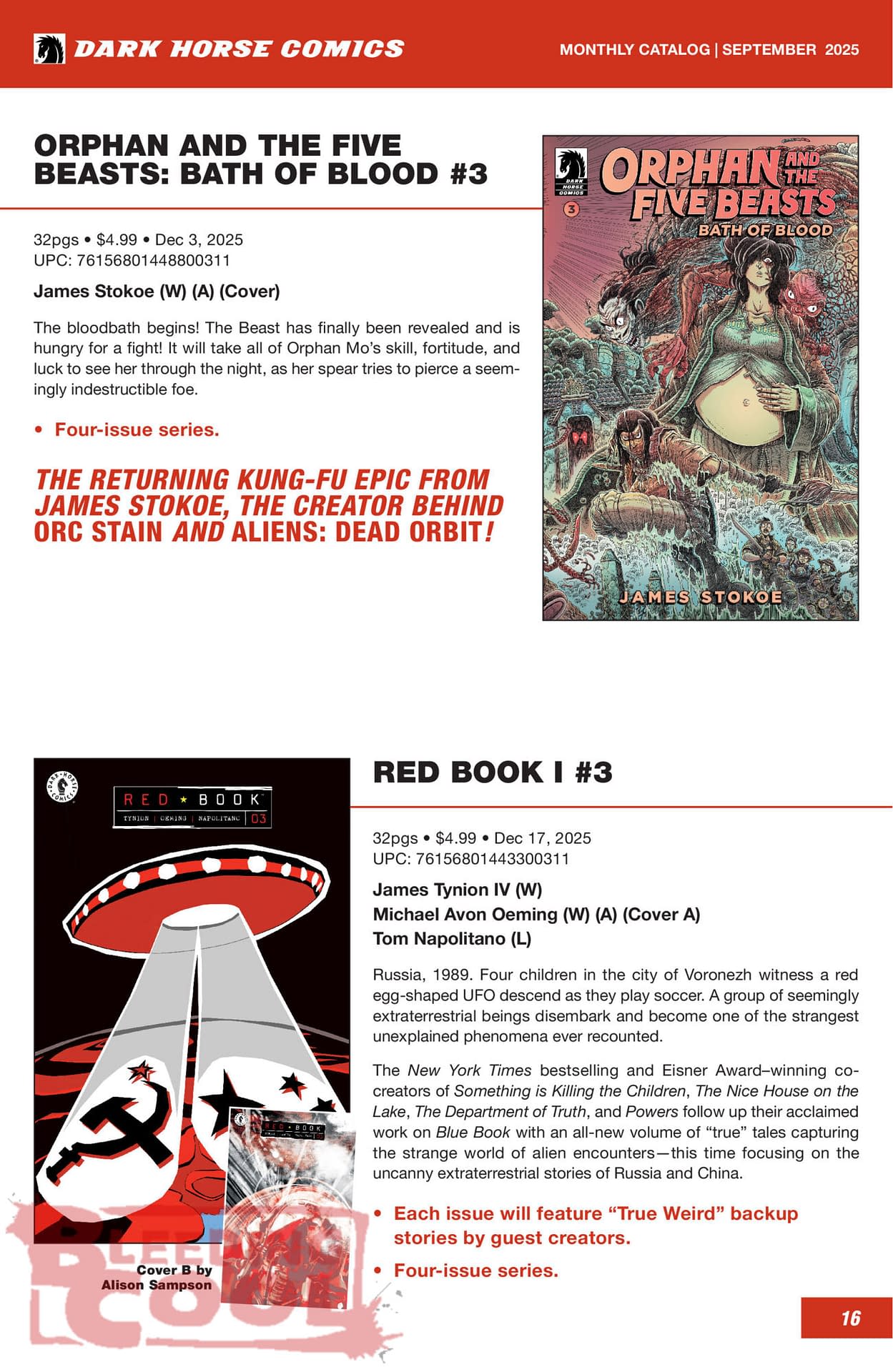 Dark Horse Comics December 2025 Full Solicits