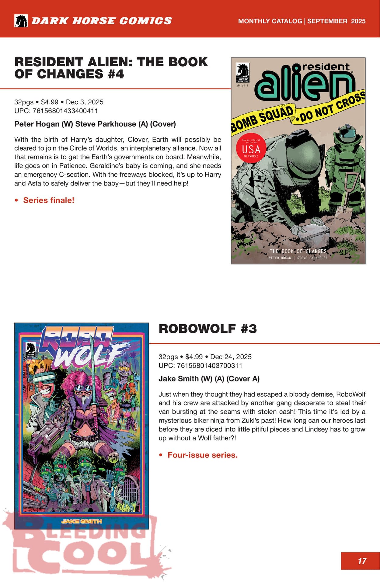 Dark Horse Comics December 2025 Full Solicits