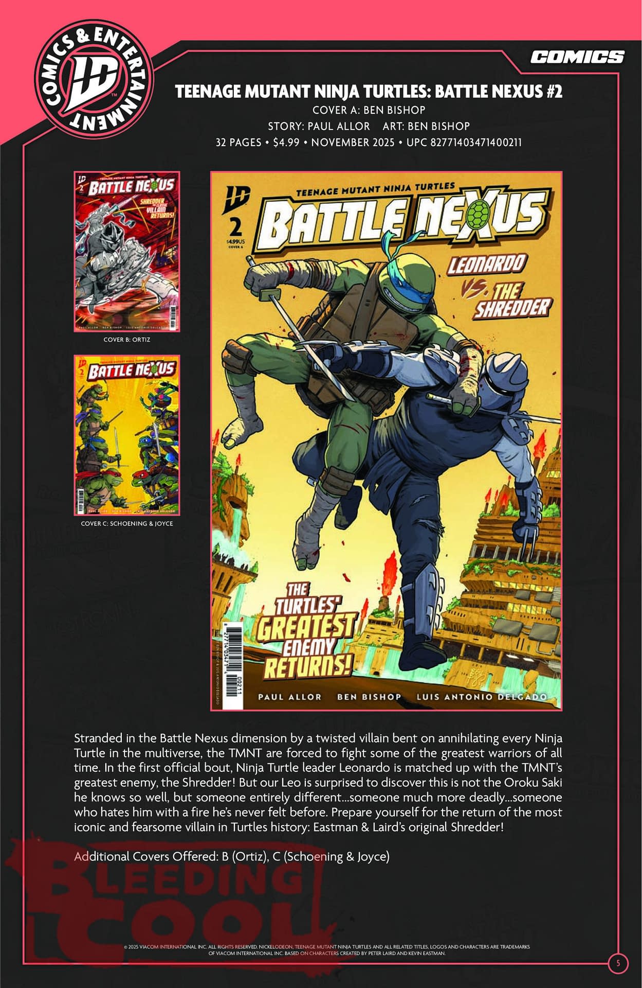 IDW November 2025 Full Solicits