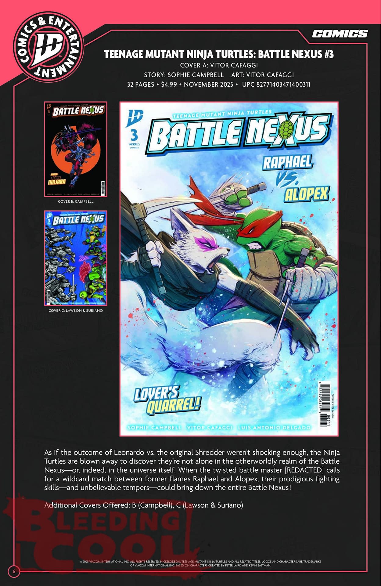 IDW November 2025 Full Solicits