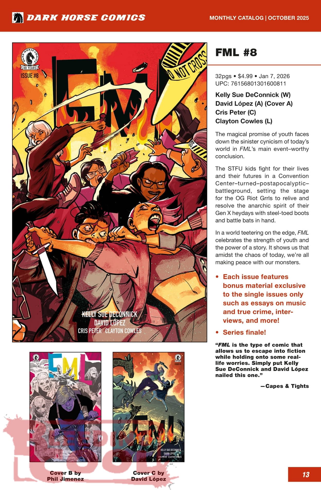 Dark Horse Comics December 2025 Solicits