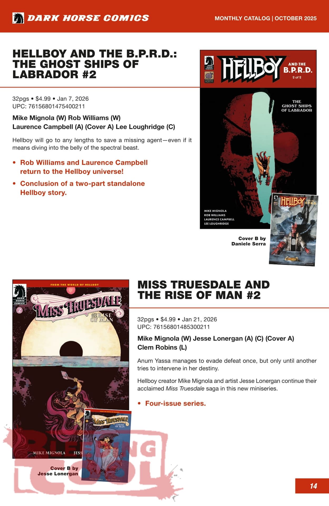 Dark Horse Comics December 2025 Solicits
