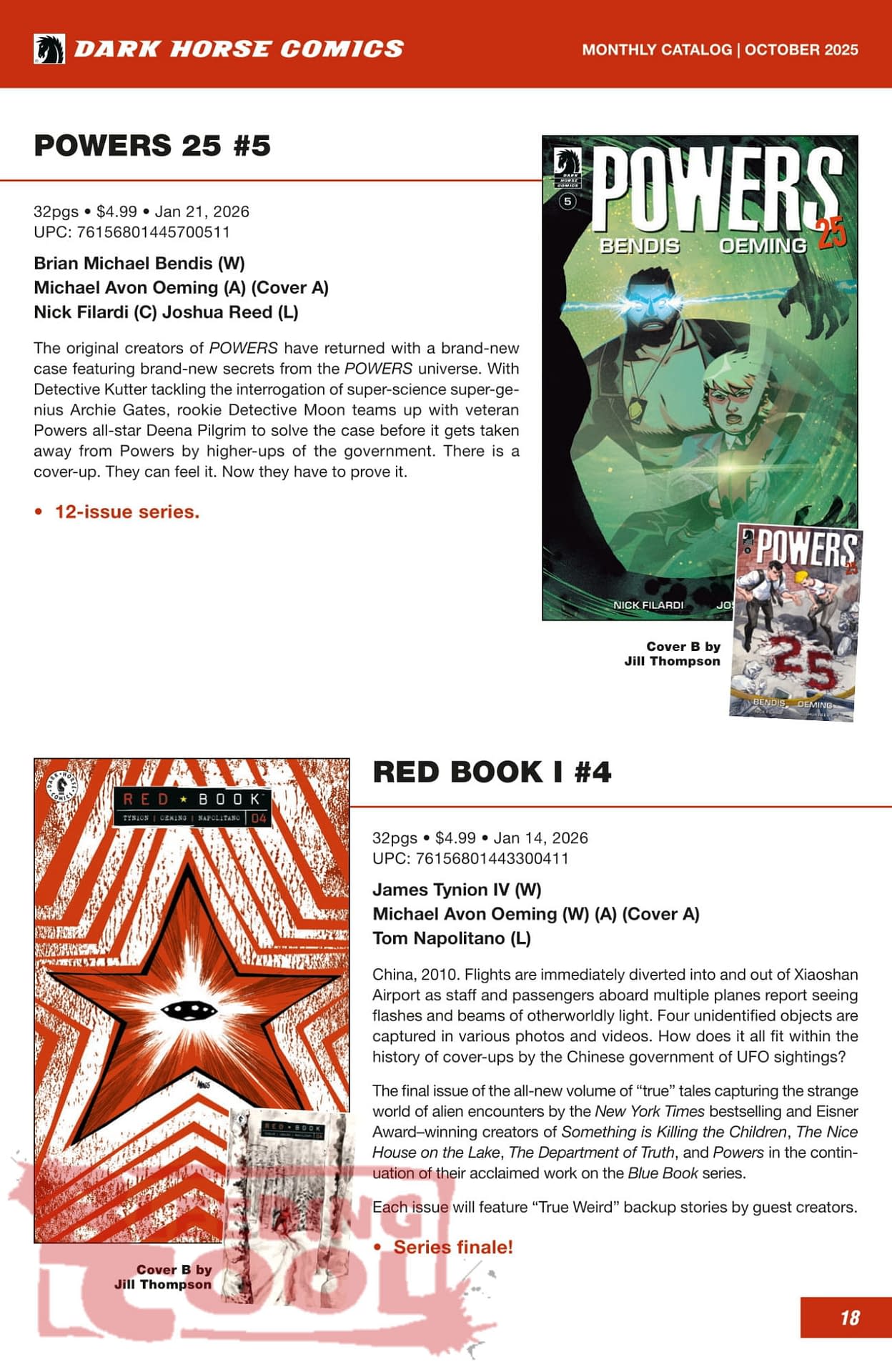 Dark Horse Comics December 2025 Solicits