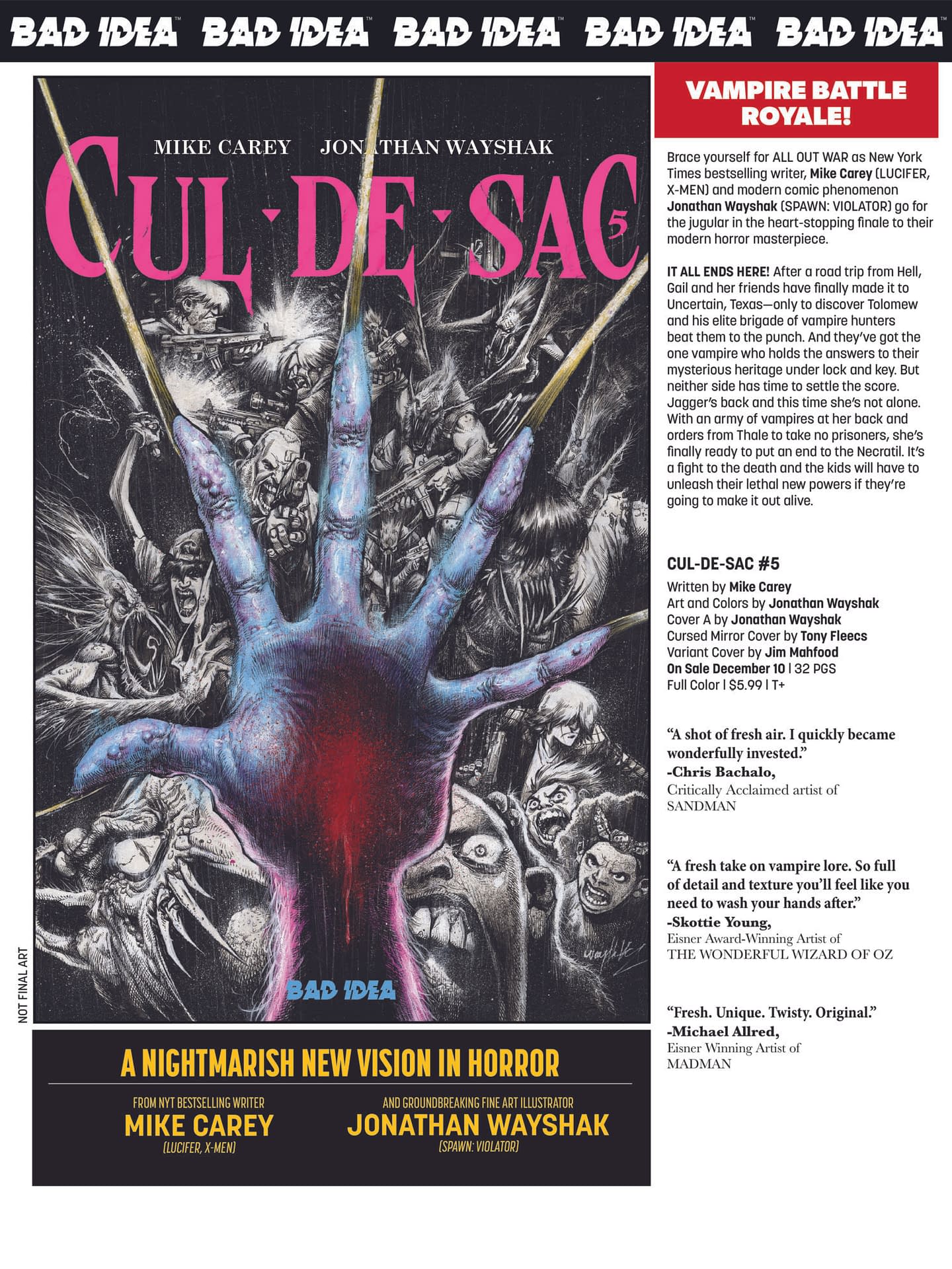 Bad Idea Comics December 2025 Solicits