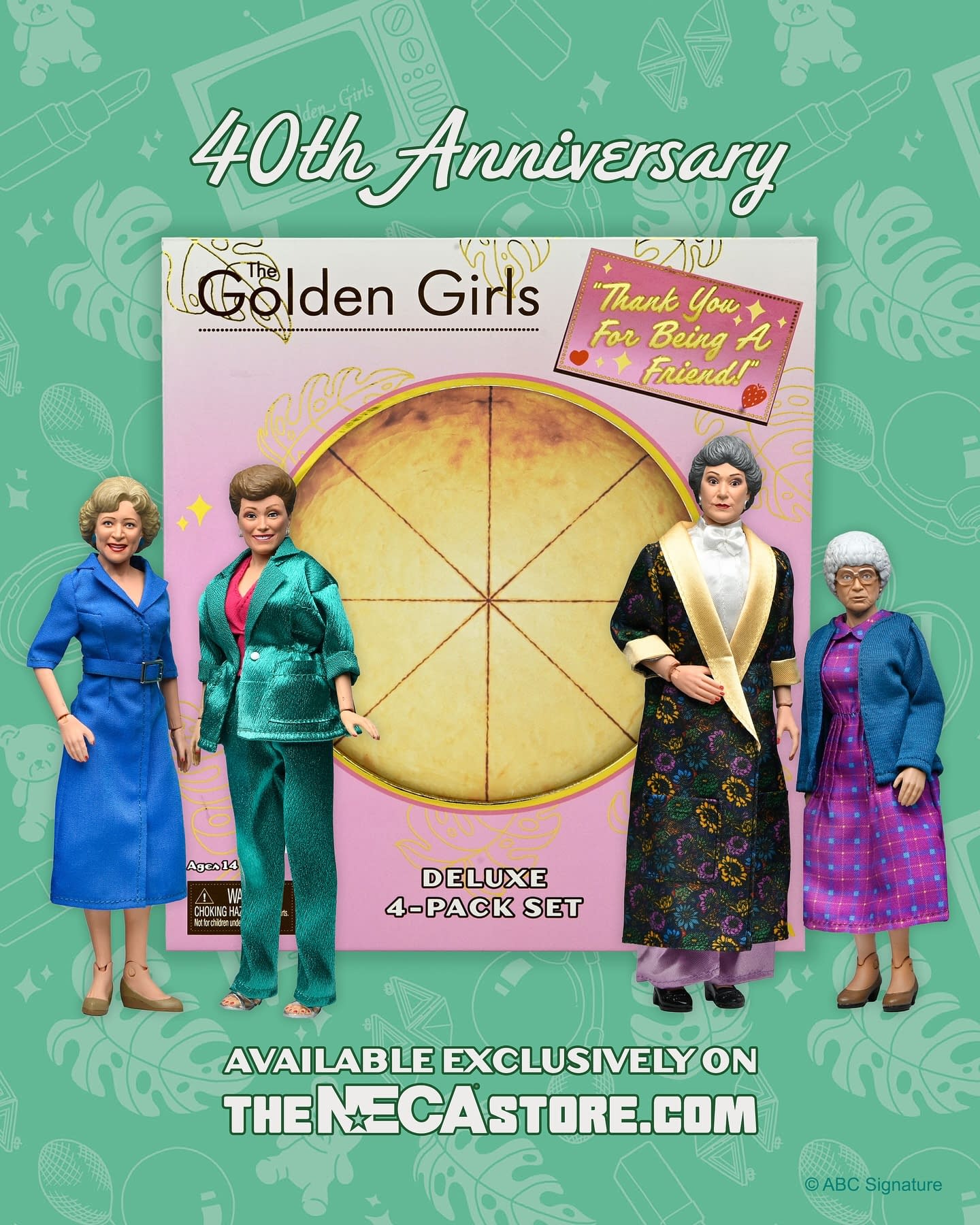 NECA Announces New 40th Anniversary The Golden Girls Deluxe 4-Pack